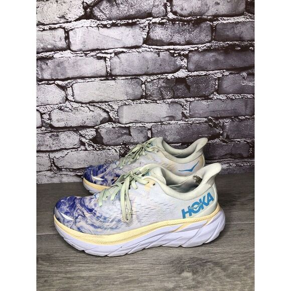 Hoka One One Clifton 8 Together Multi Color Fabric Lace Running Shoes Men 7D US - Picture 1 of 16